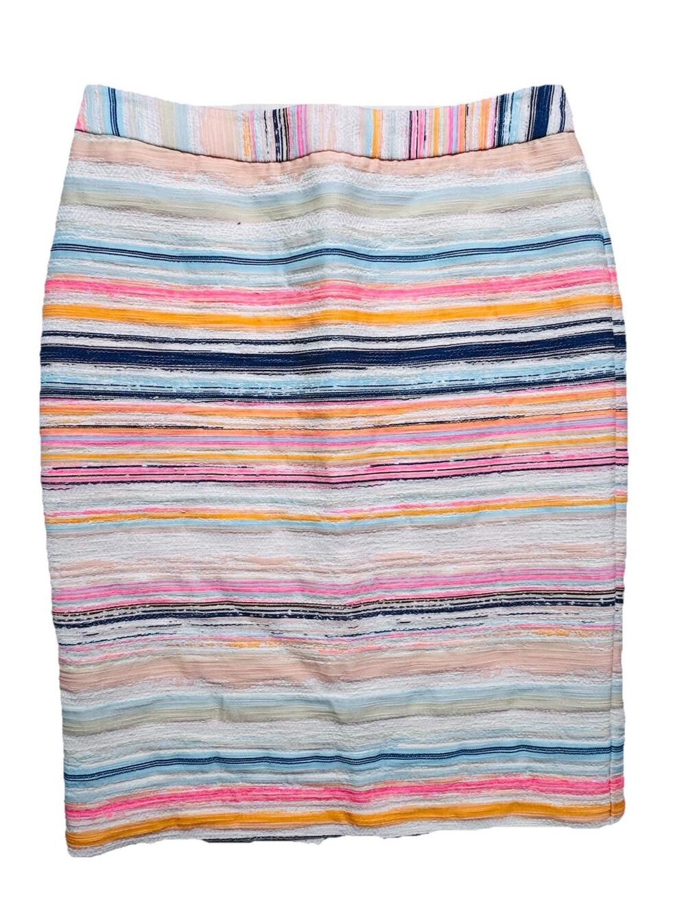 Trina Turk Colorful Striped Pencil Skirt Lined 4 Beachy Coastal Vaca